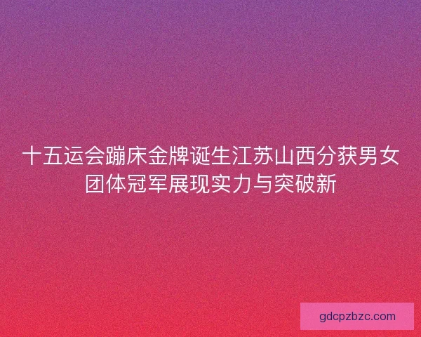 十五运会蹦床金牌诞生江苏山西分获男女团体冠军展现实力与突破新