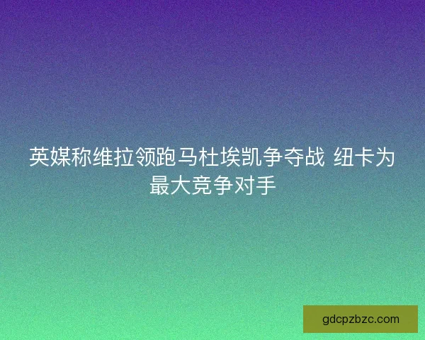 英媒称维拉领跑马杜埃凯争夺战 纽卡为最大竞争对手
